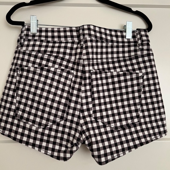 Gingham Print High Rise Shortie Shorts - NWOT - Picture 2 of 6